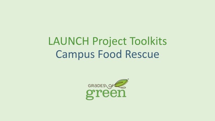 launch project toolkits campus food rescue