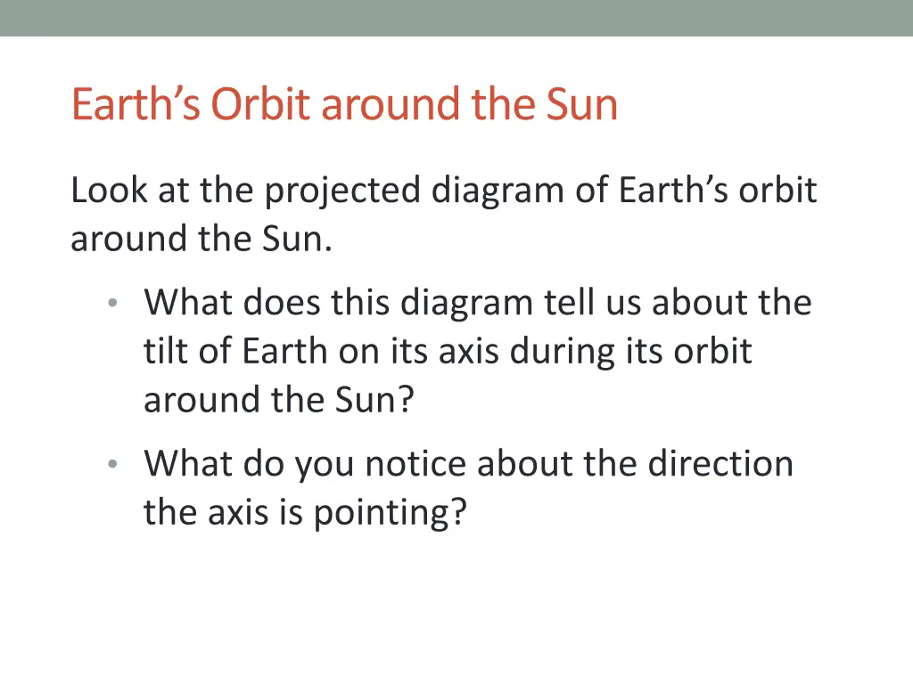 earth s orbit around the sun