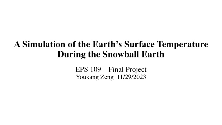 a simulation of the earth s surface temperature
