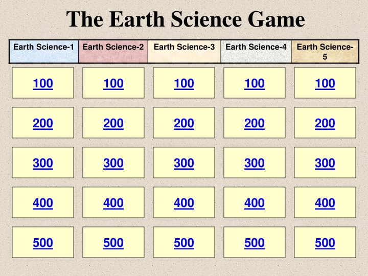 the earth science game