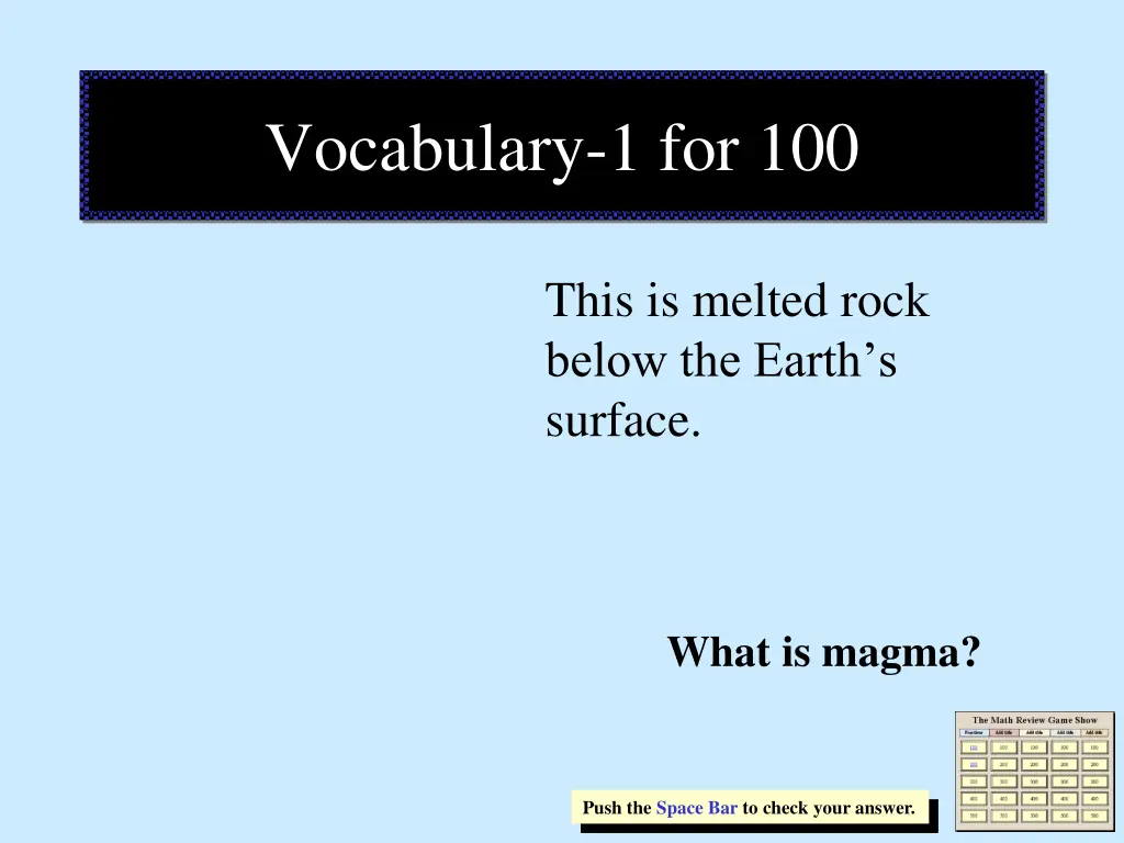 vocabulary 1 for 100