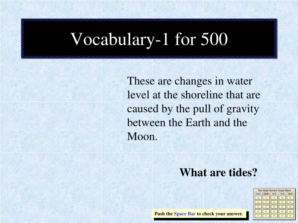 vocabulary 1 for 500