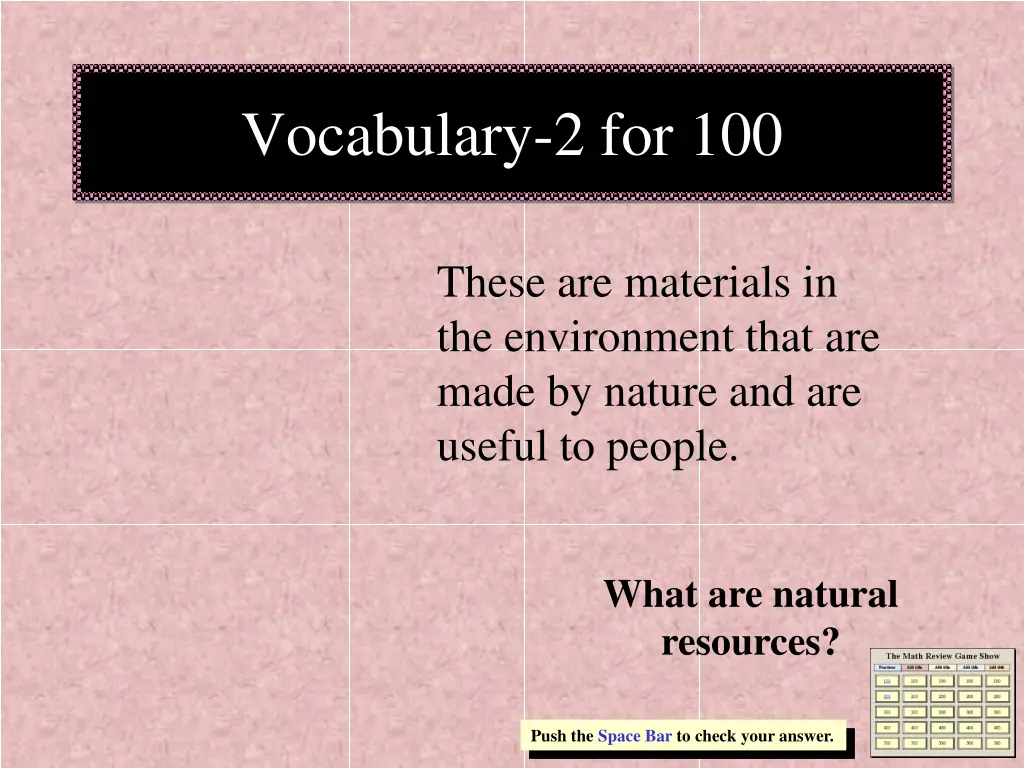 vocabulary 2 for 100