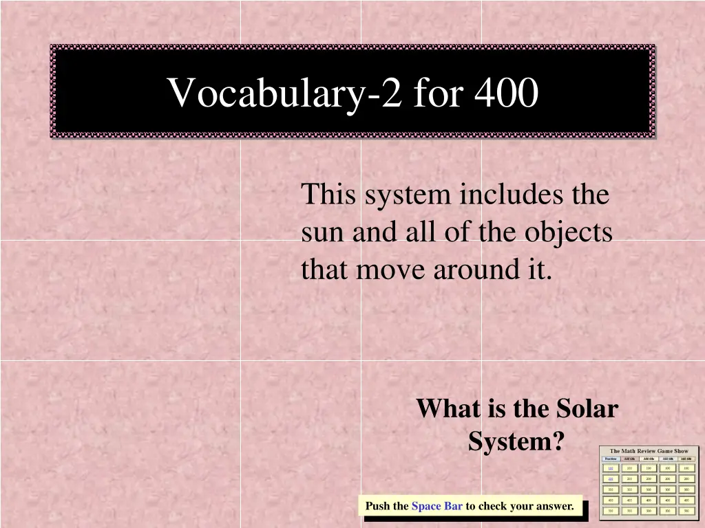 vocabulary 2 for 400