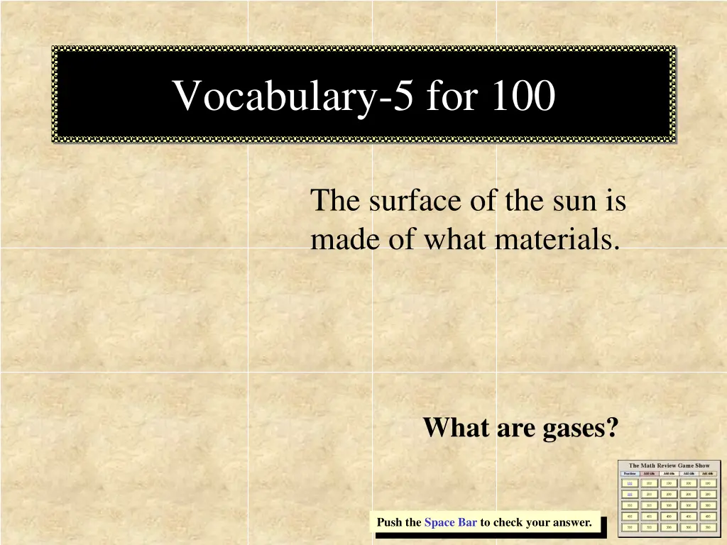 vocabulary 5 for 100