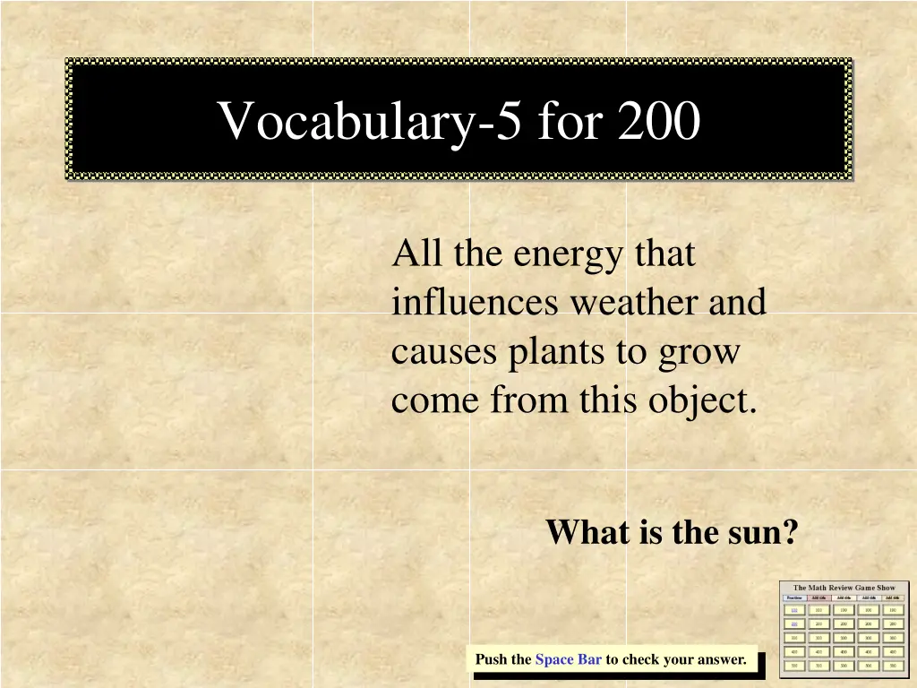 vocabulary 5 for 200