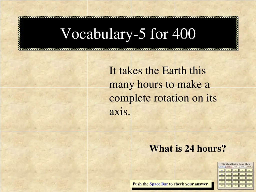 vocabulary 5 for 400