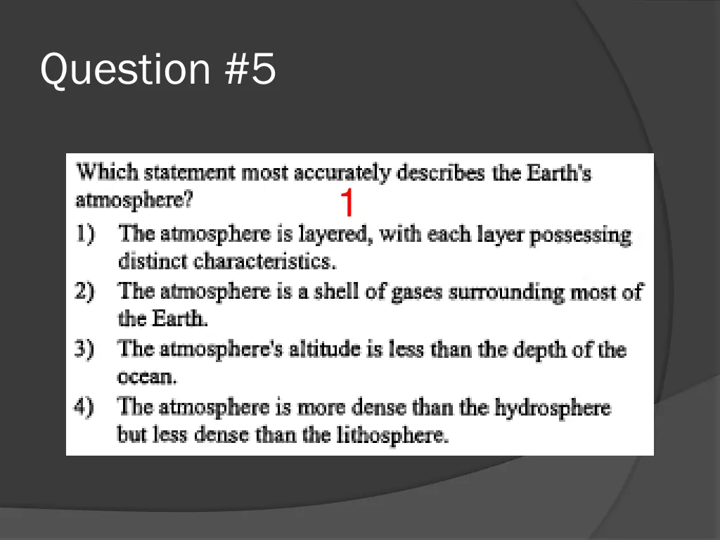 question 5