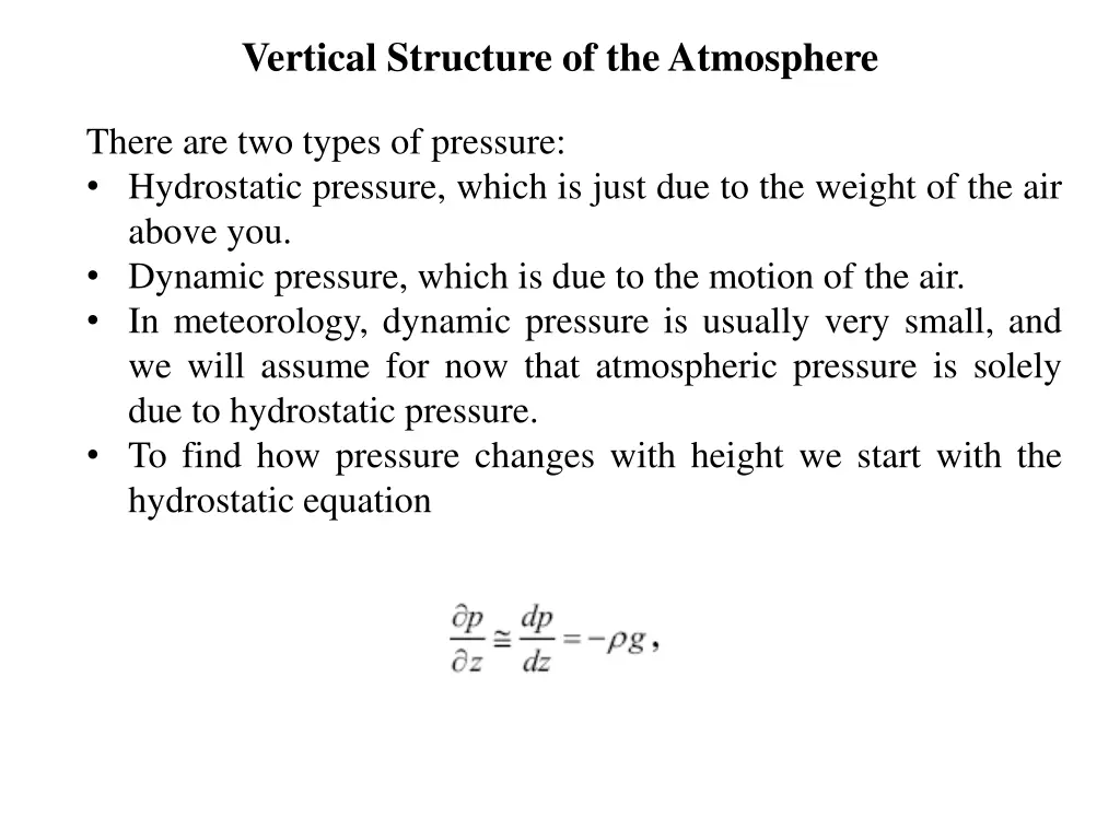 vertical structure of the atmosphere 1
