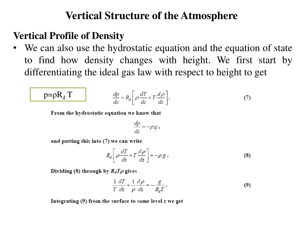 vertical structure of the atmosphere 6