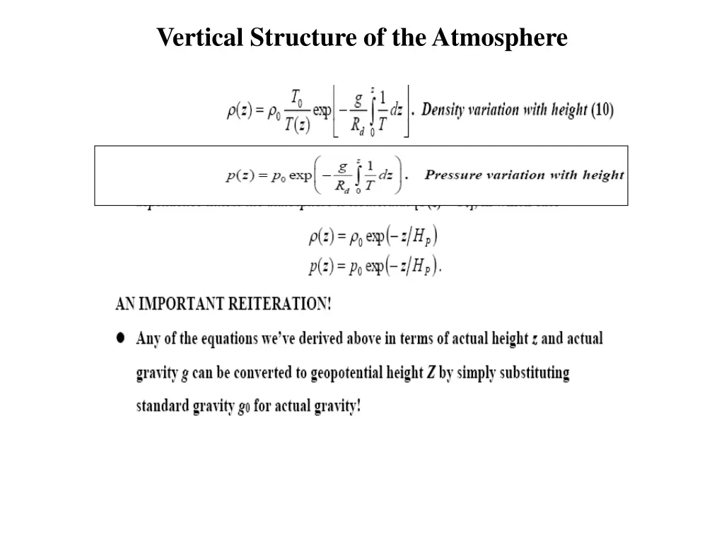 vertical structure of the atmosphere 7