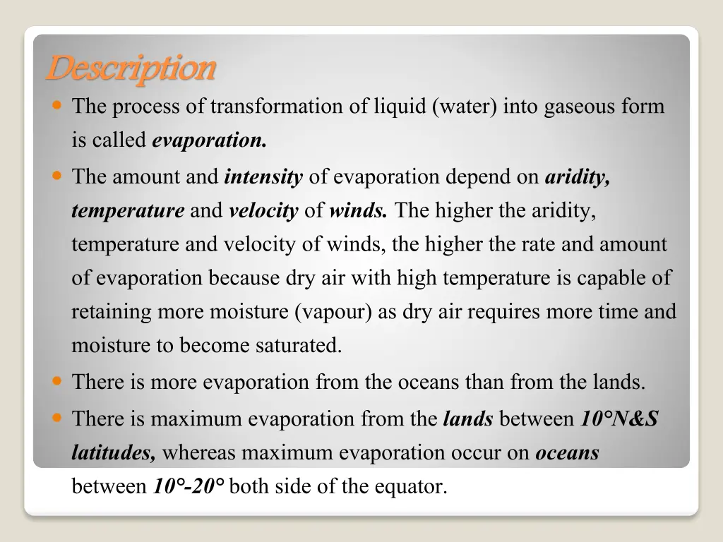 description the process of transformation