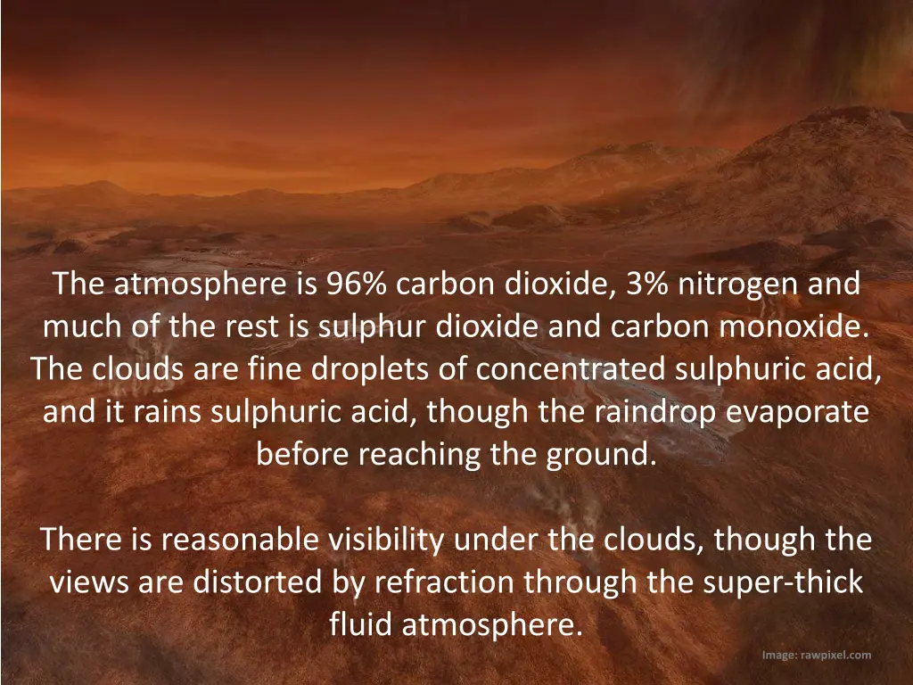 the atmosphere is 96 carbon dioxide 3 nitrogen
