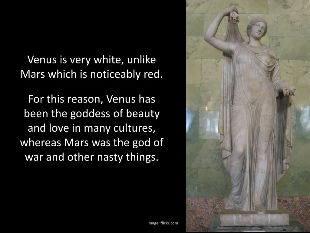 venus is very white unlike mars which