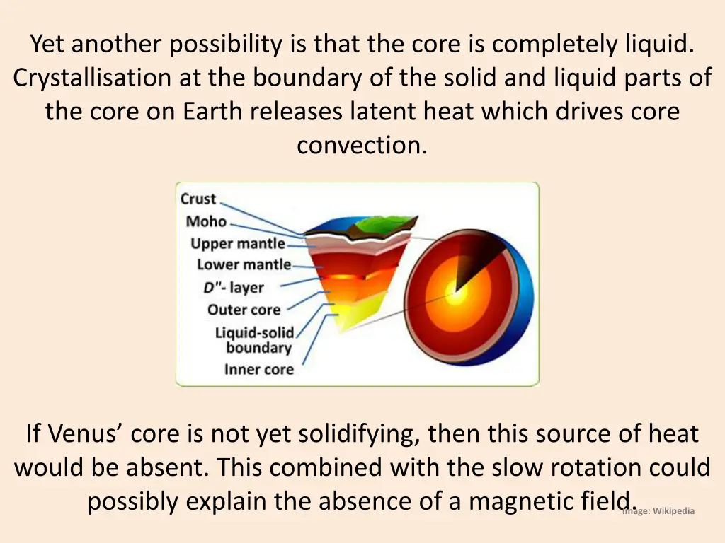 yet another possibility is that the core