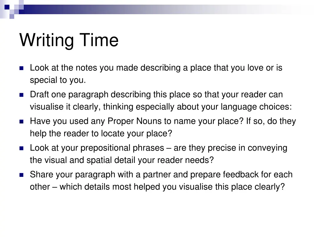 writing time 2