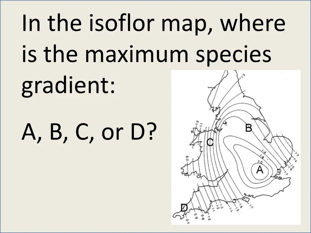 in the isoflor map where is the maximum species