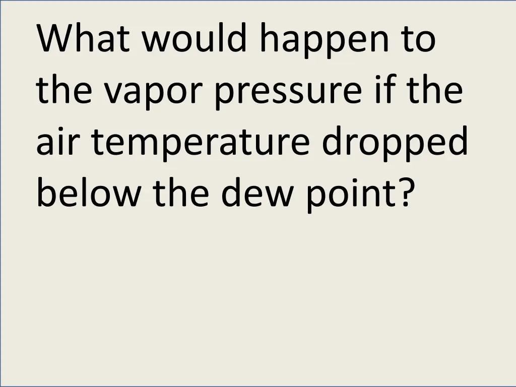 what would happen to the vapor pressure