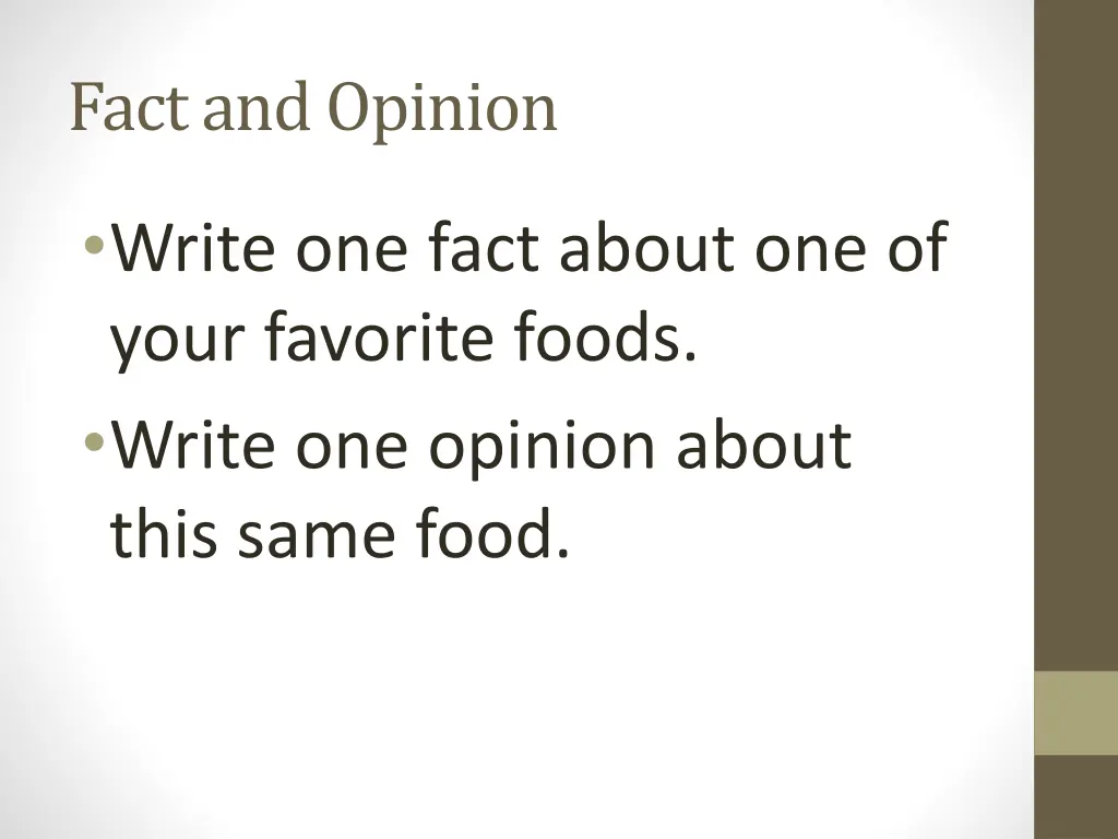 fact and opinion