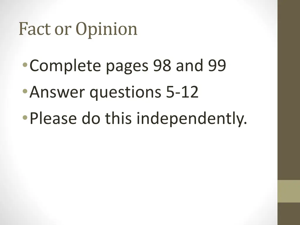 fact or opinion 2