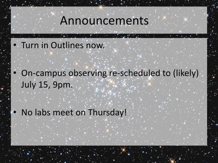 announcements