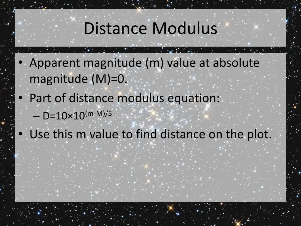 distance modulus