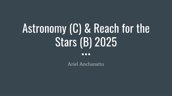 astronomy c reach for the stars b 2025