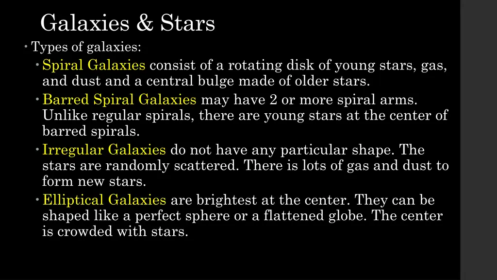 galaxies stars types of galaxies spiral galaxies