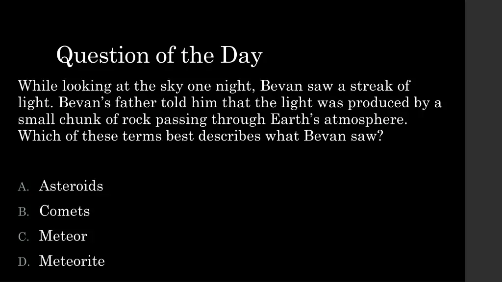 question of the day 3