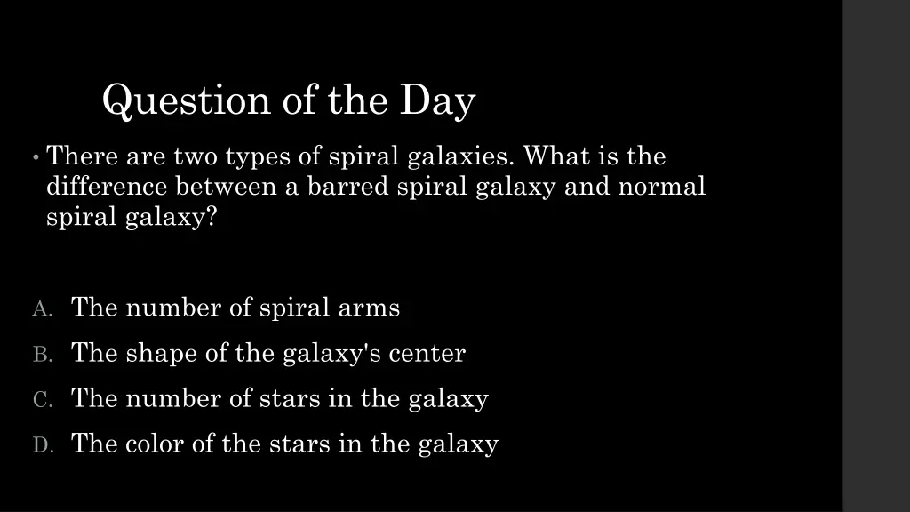 question of the day