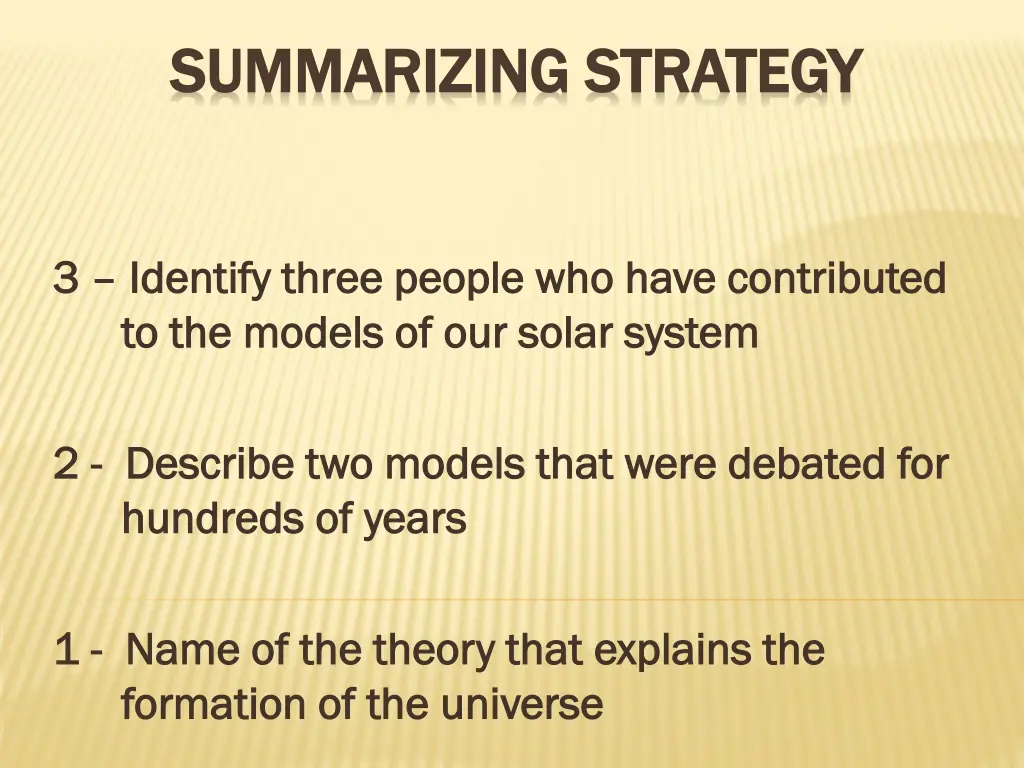 summarizing summarizing strategy