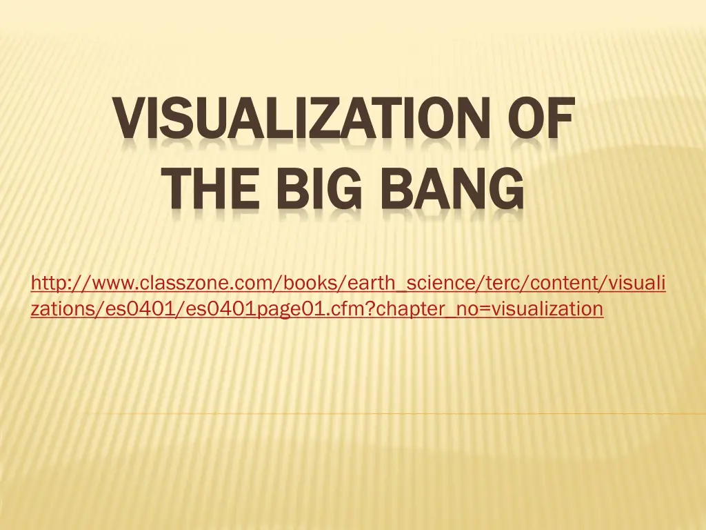 visualization of visualization of the big bang