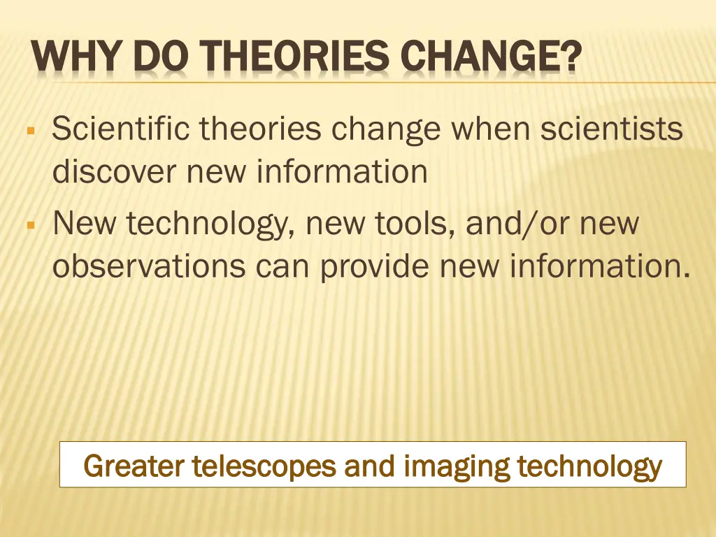 why do theories change why do theories change