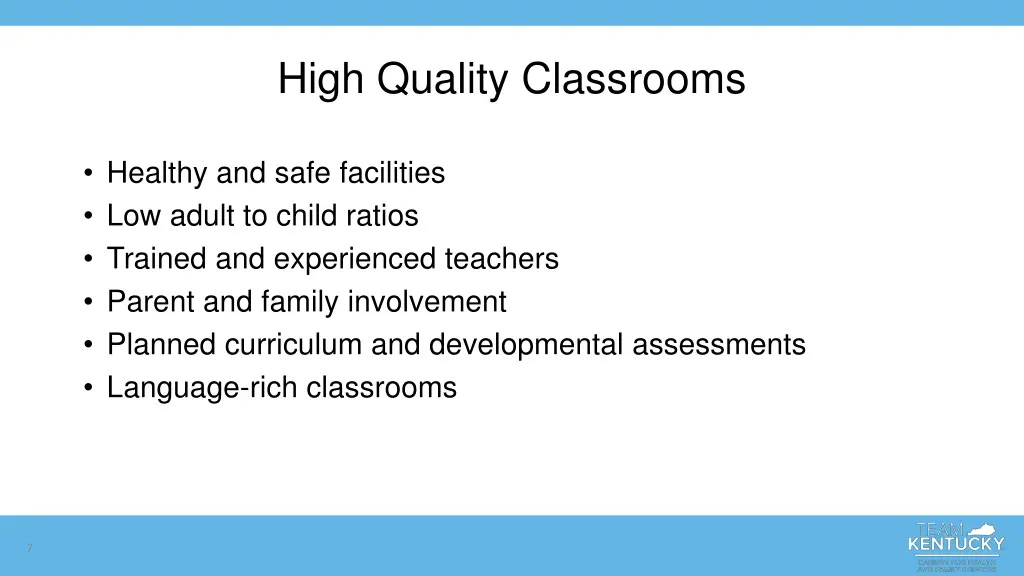 high quality classrooms