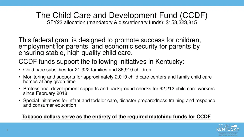 the child care and development fund ccdf sfy23