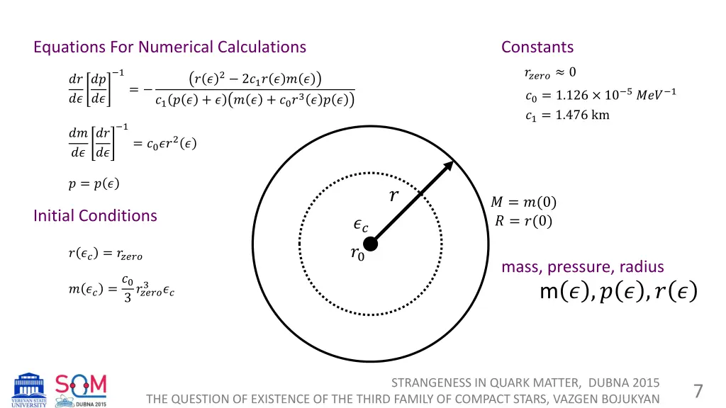 equations for numerical calculations