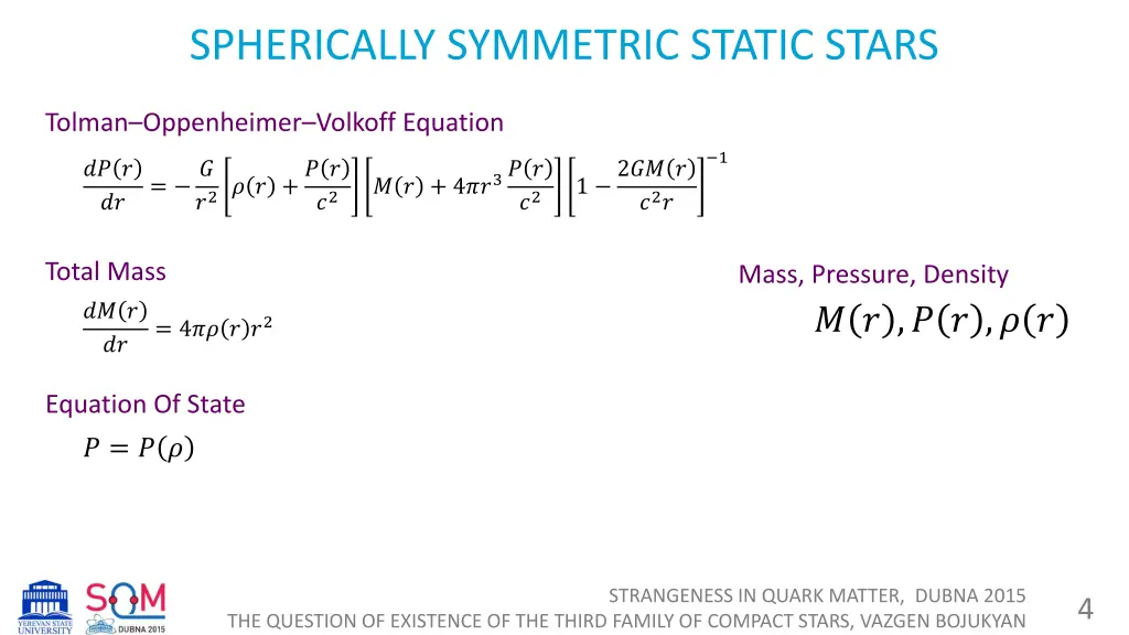 spherically symmetric static stars 1