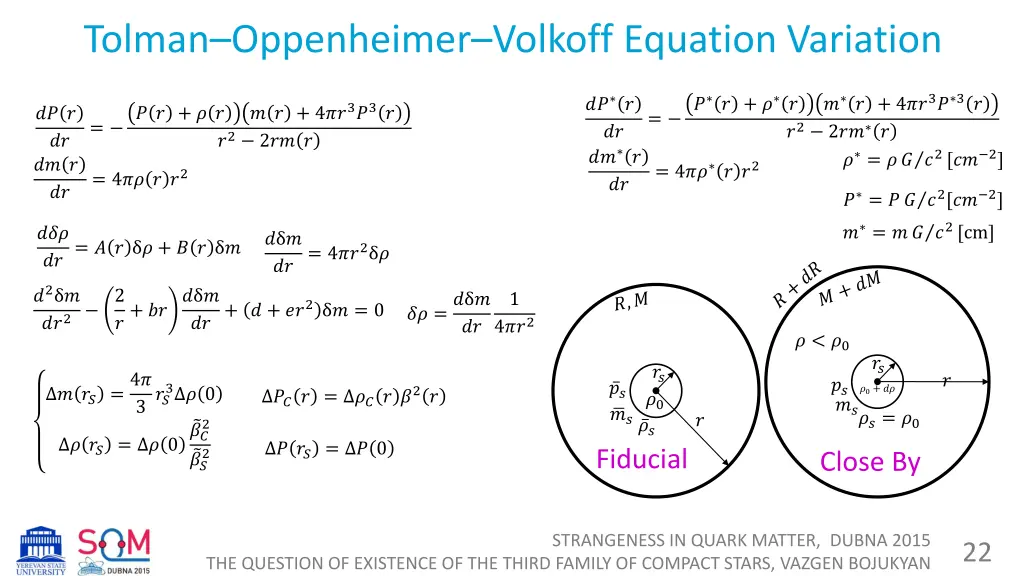 tolman oppenheimer volkoff equation variation 3