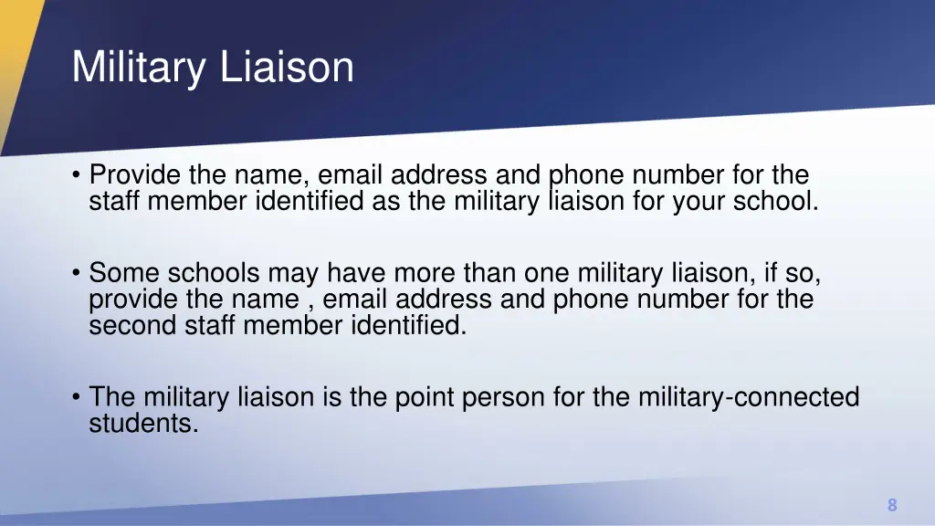 military liaison