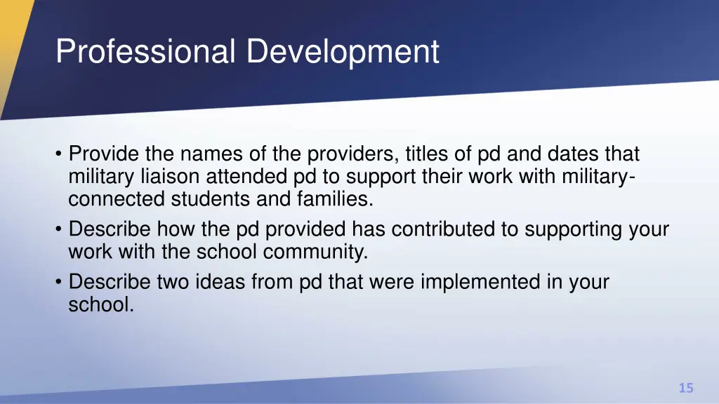 professional development