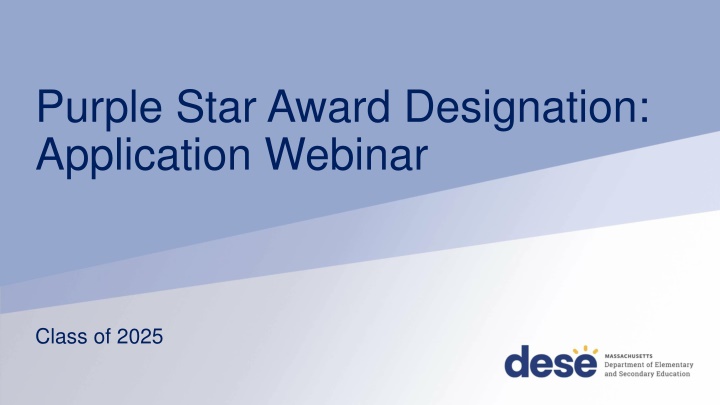 purple star award designation application webinar