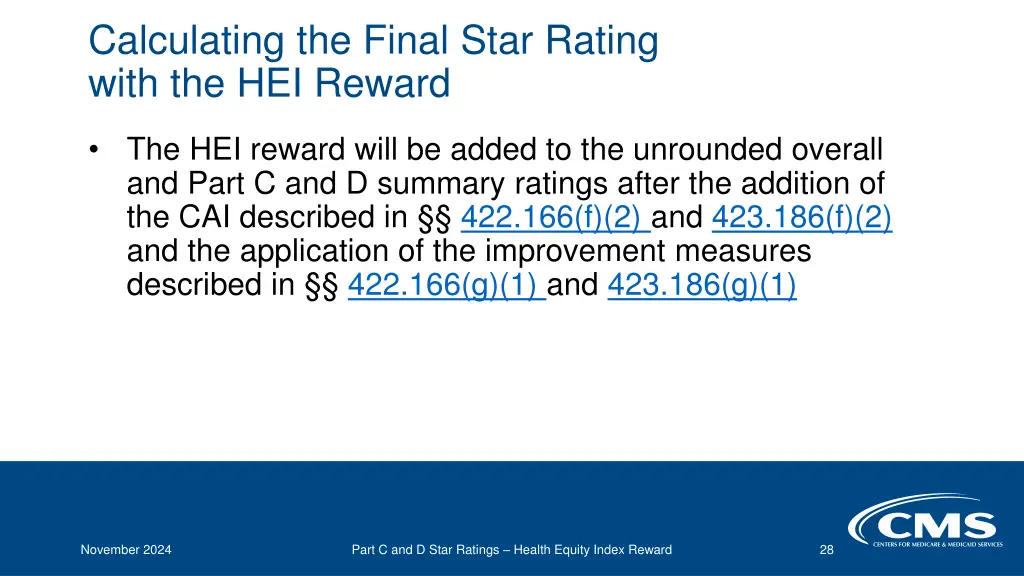 calculating the final star rating with