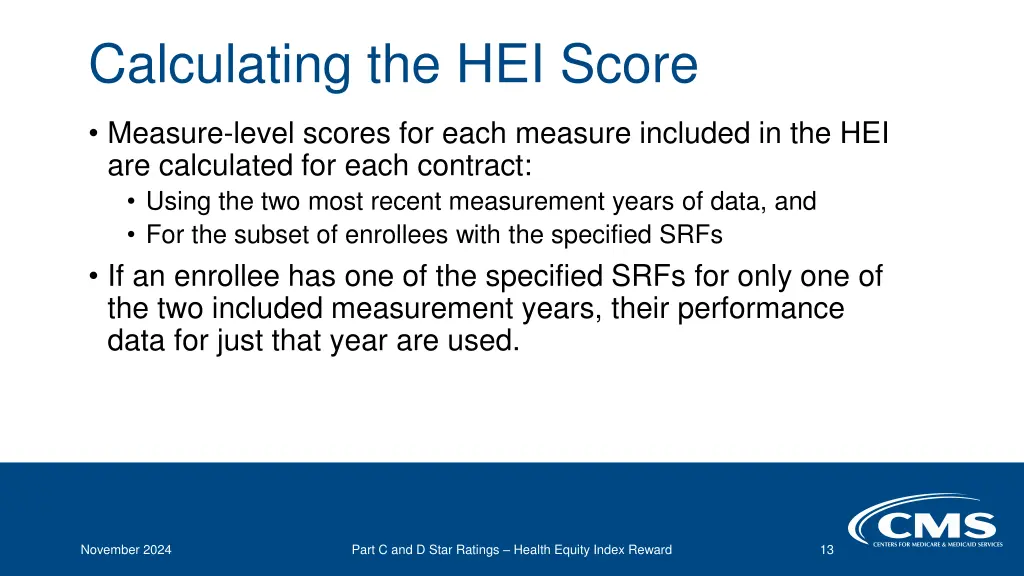 calculating the hei score