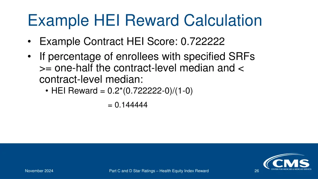 example hei reward calculation