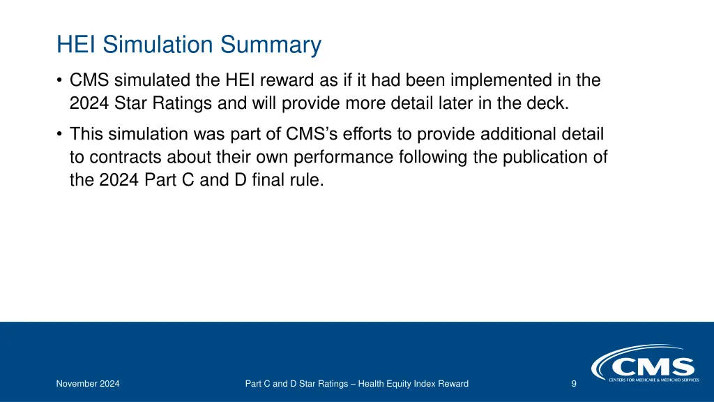 hei simulation summary