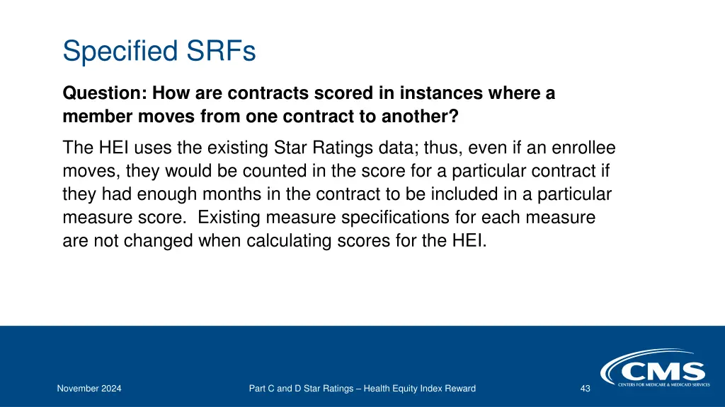 specified srfs 1
