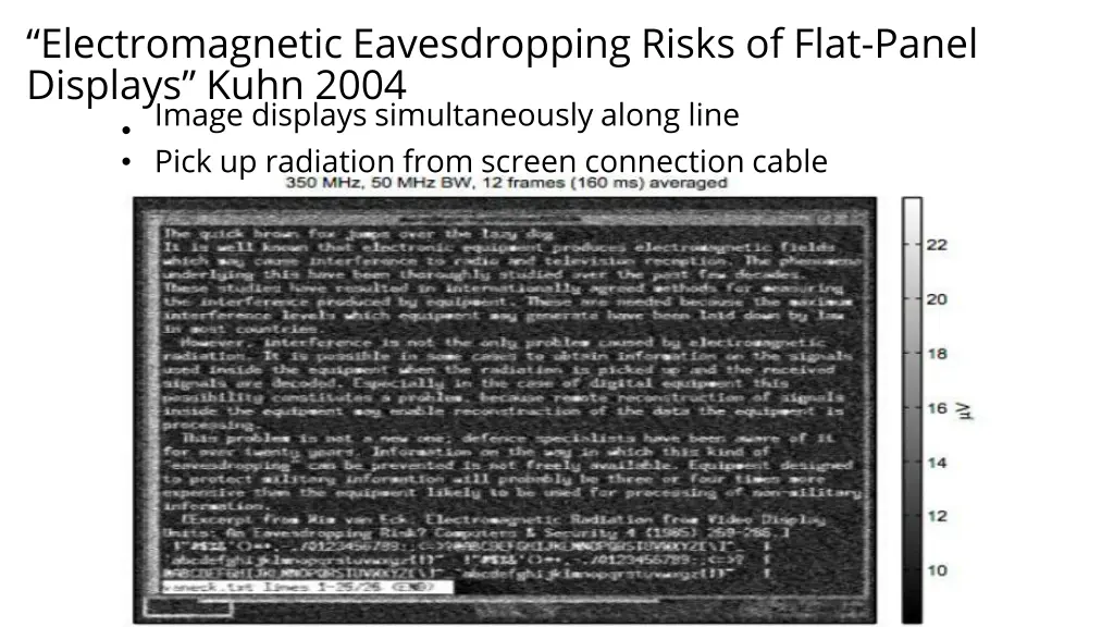 electromagnetic eavesdropping risks of flat panel