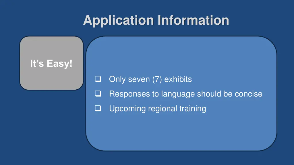 application information