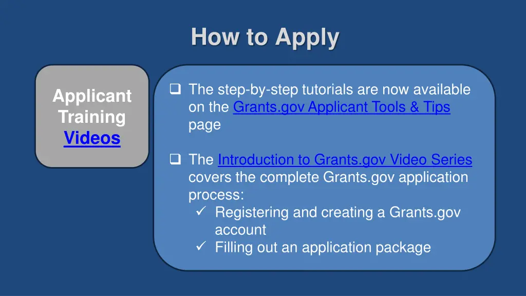 how to apply