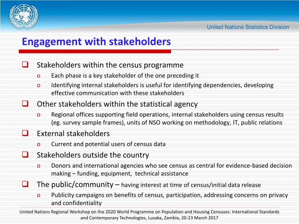 engagement with stakeholders